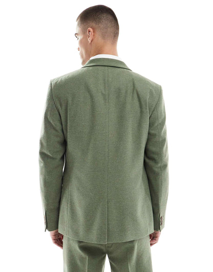 Slim Suit Jacket With Wool