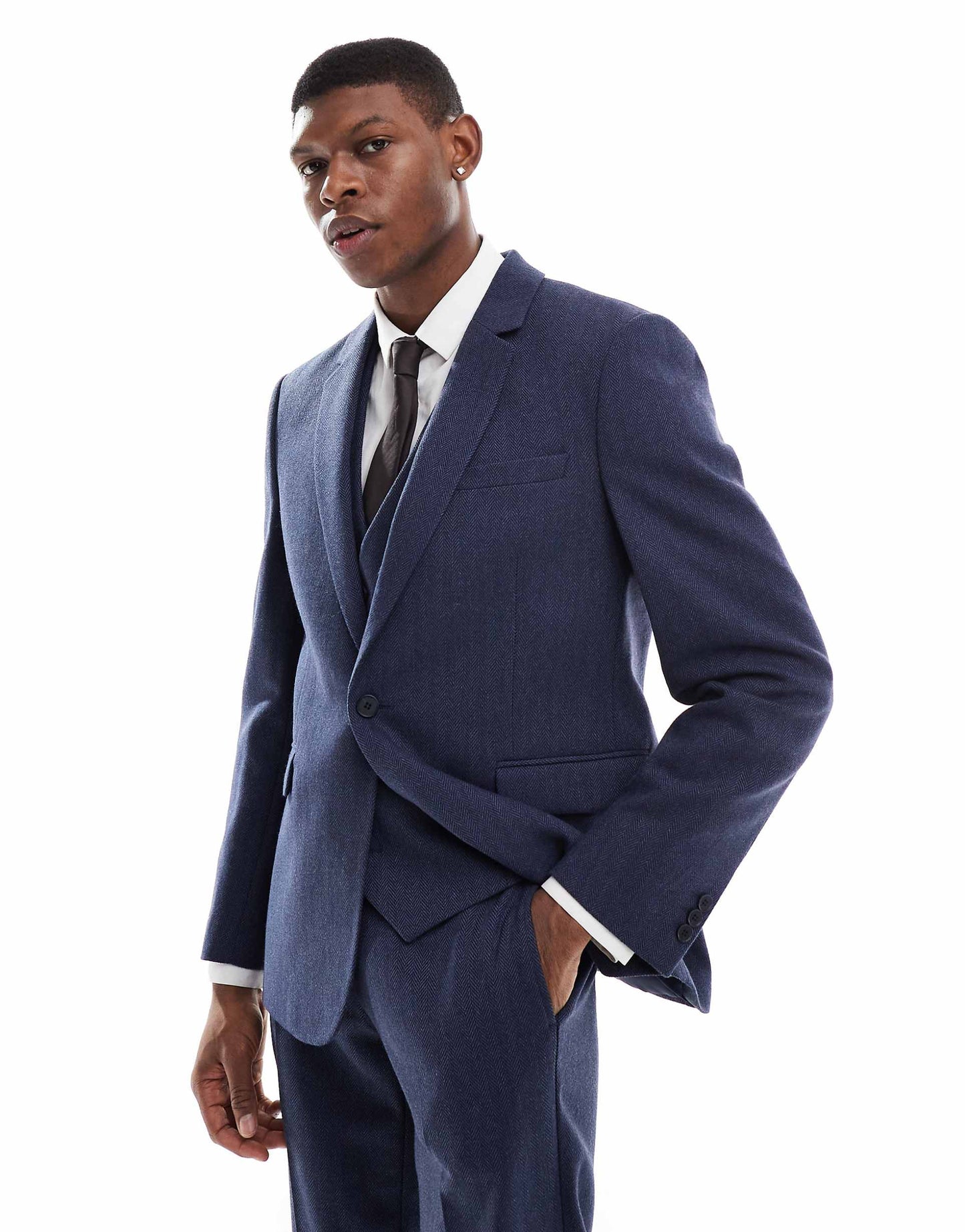Slim Suit Jacket With Wool