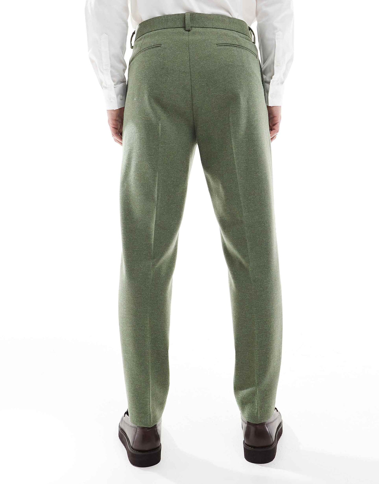 Tapered Suit Trousers With Wool