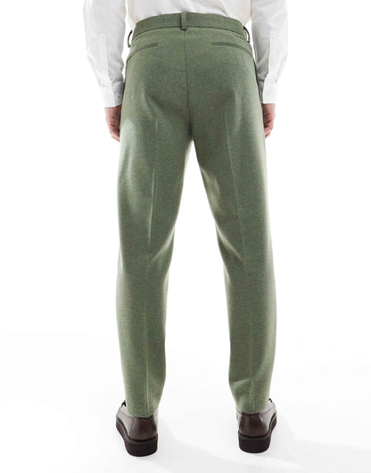 Tapered Suit Trousers With Wool