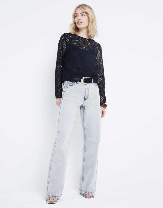 Lace Long Sleeve Top