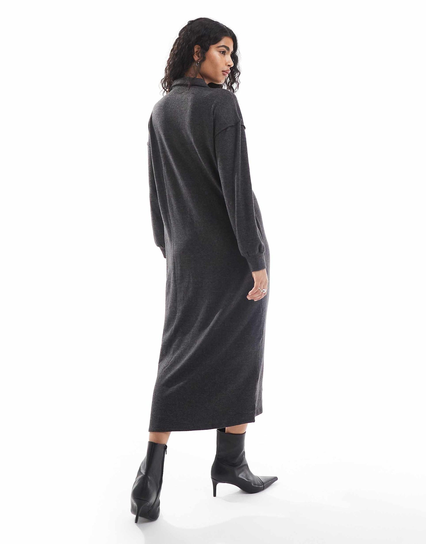 Supersoft Polo Neck Ankle Dress