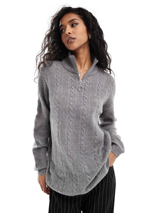 Longline Zip Front Jumper