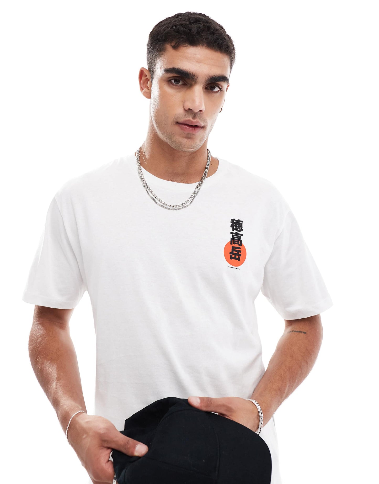 Oversized T-Shirt With Japanese Mountain Backprint