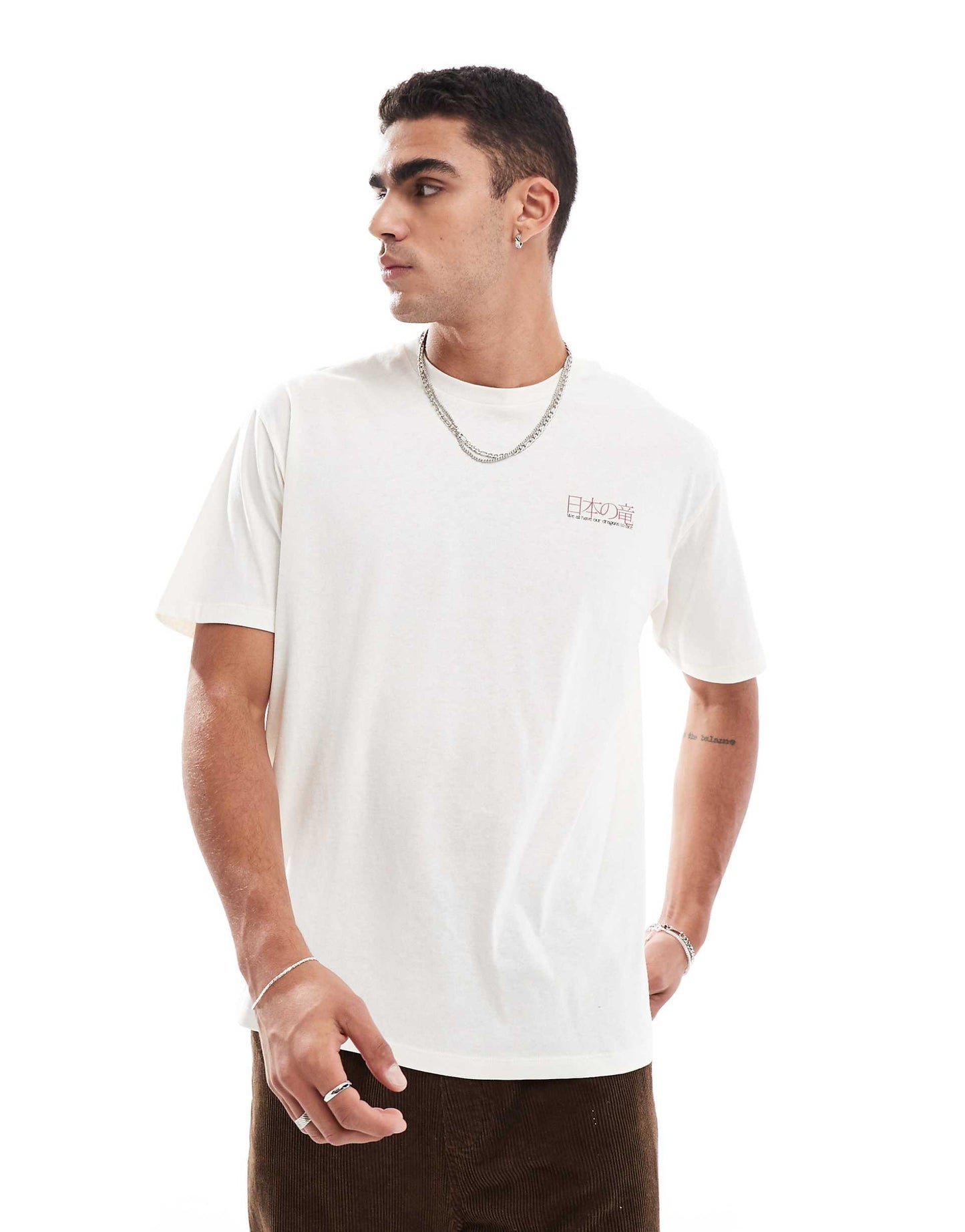 Oversized T-Shirt With Dragon Print
