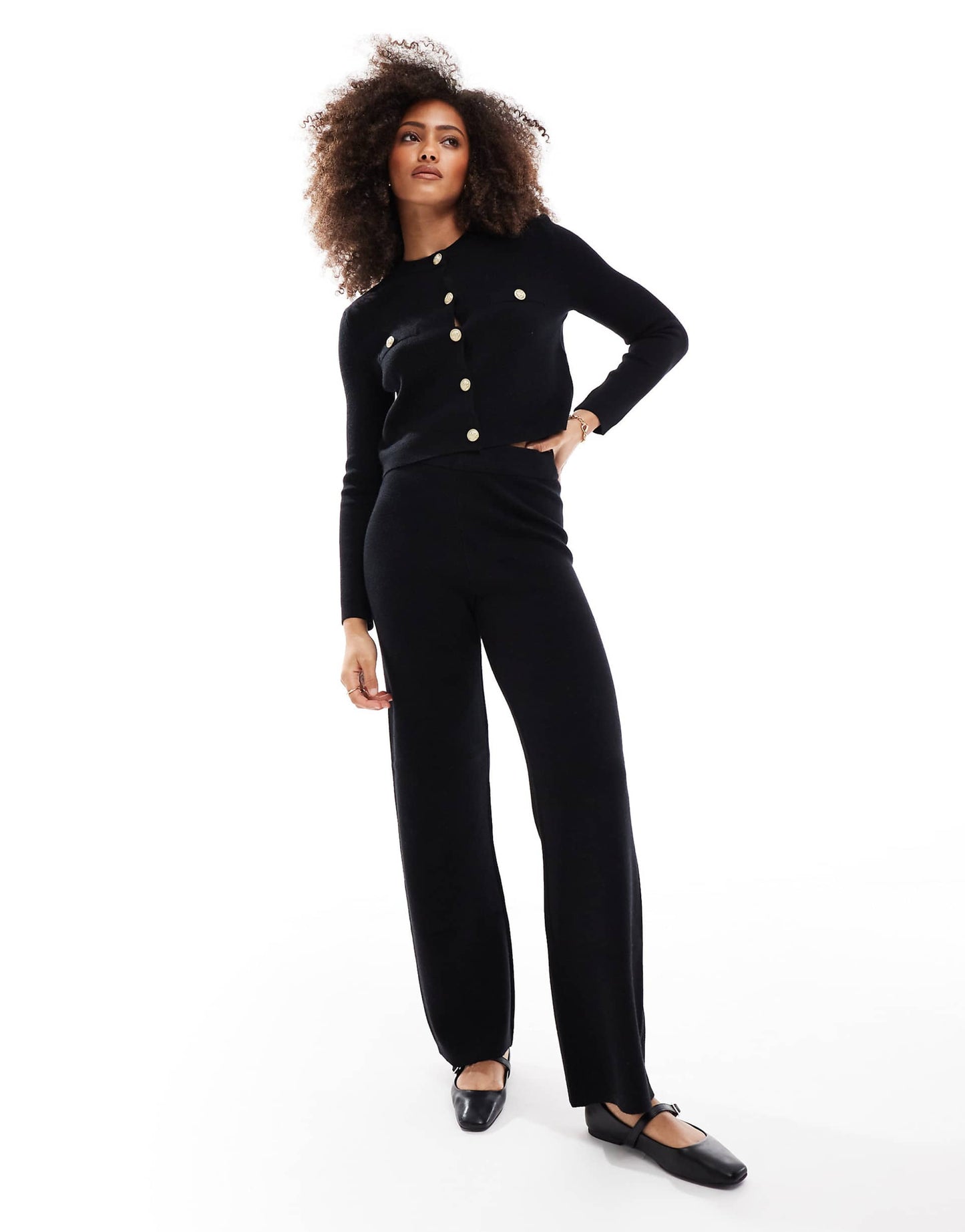 Knitted Wide Leg Trouser Co-Ord