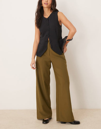 Tailored Relaxed Straight Leg Trousers