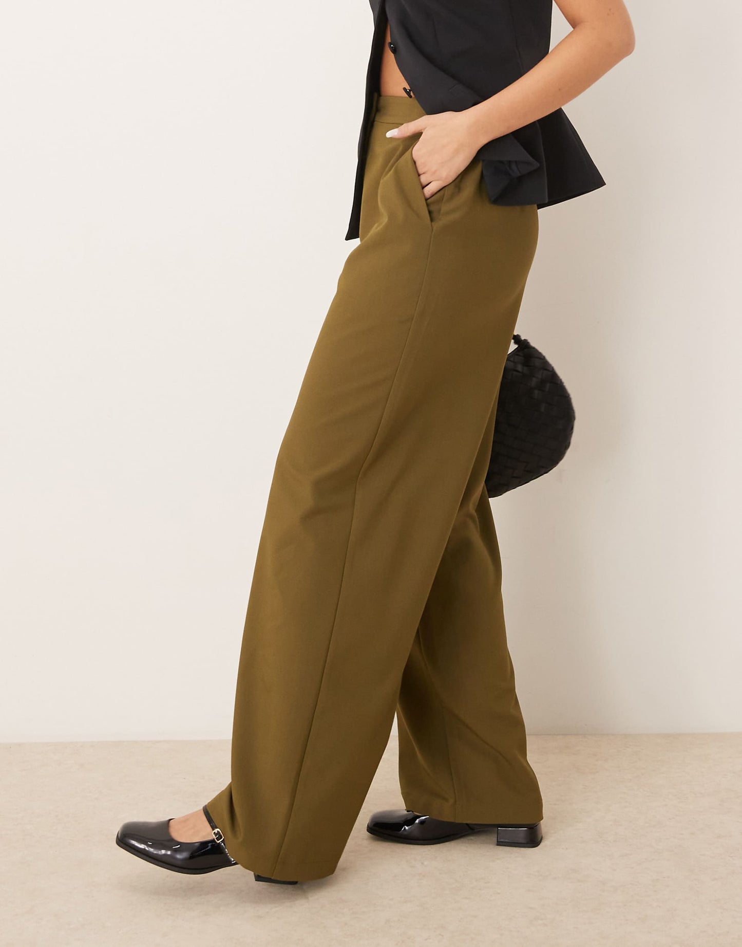 Tailored Relaxed Straight Leg Trousers