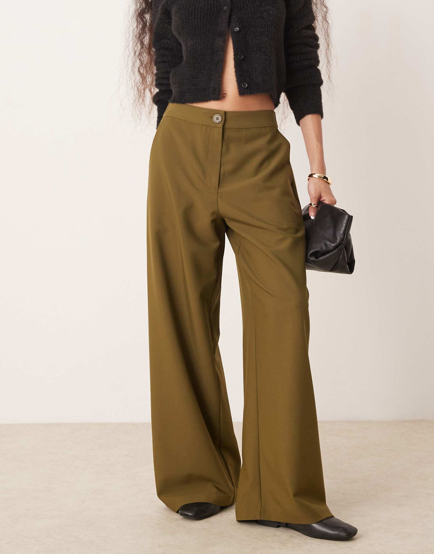 Petite Tailored Relaxed Straight Leg Trousers