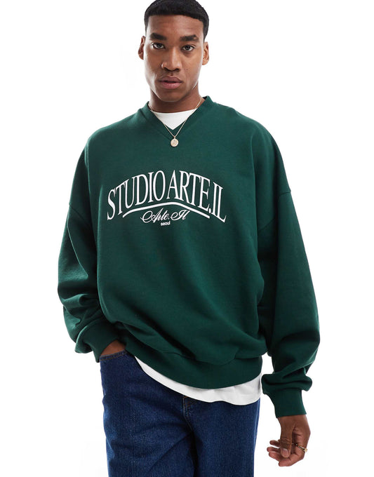 Extreme Oversized V Neck Sweatshirt