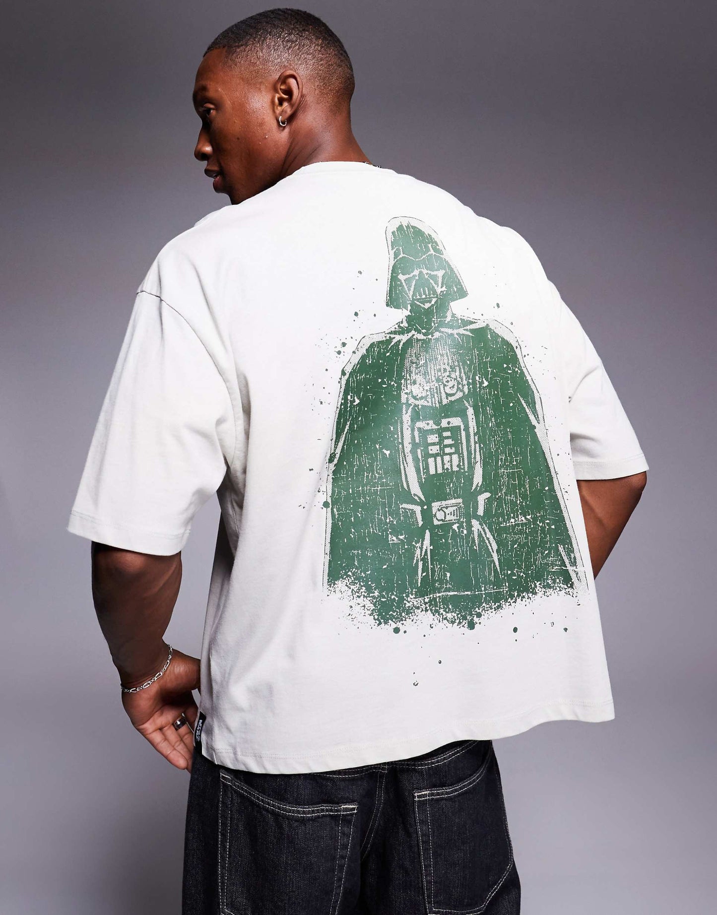 Unisex Boxy Oversized License T-Shirt With Star Wars Darth Vader Prints