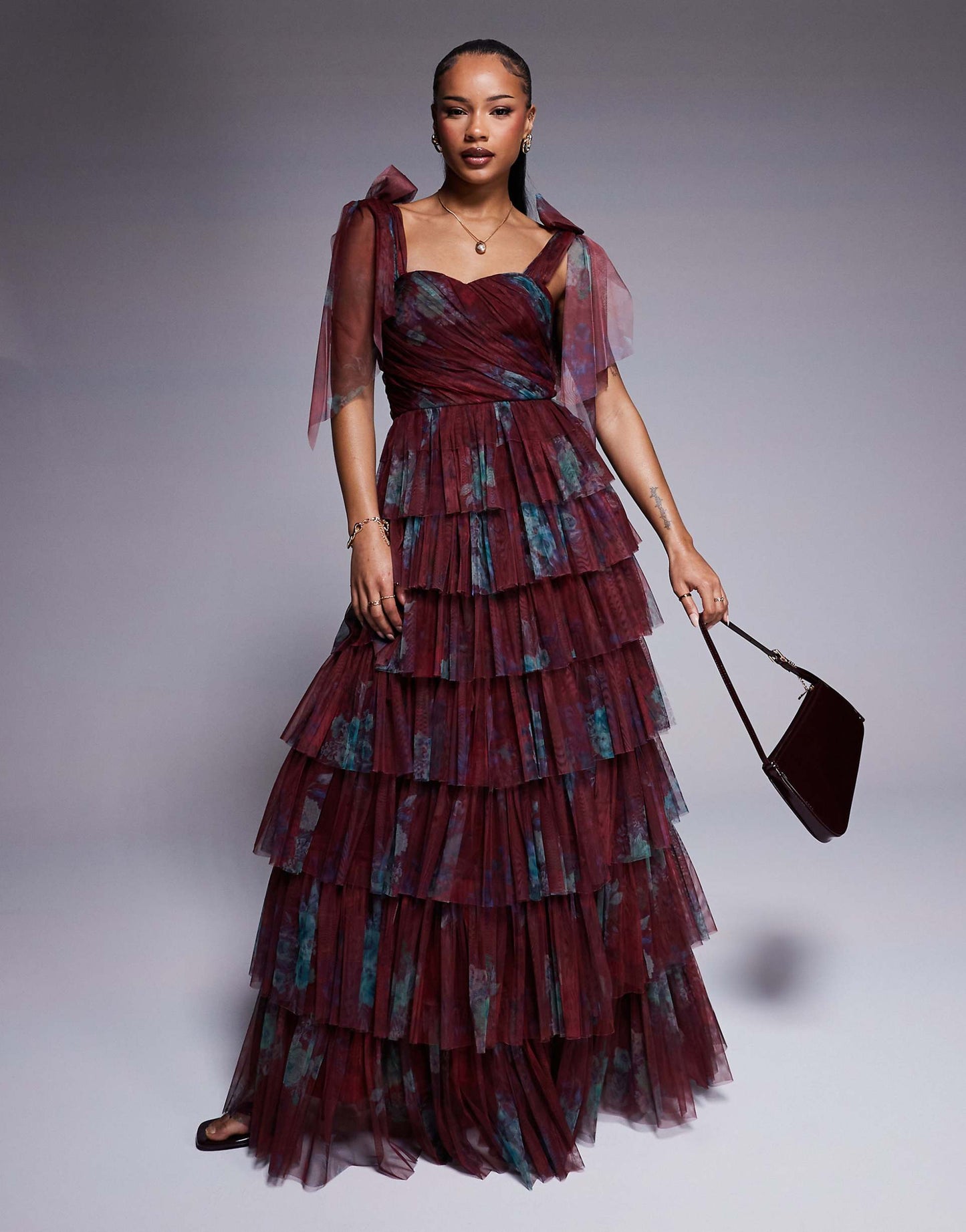 Petite Tiered Ruffle Maxi Dress