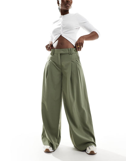 Tailored Super Wide Leg Trousers