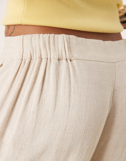 Tall Relaxed Straight Leg Trousers With Linen