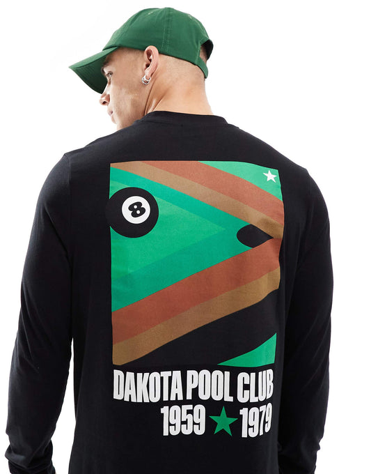 Long Sleeve T-Shirt With Pool Back Print