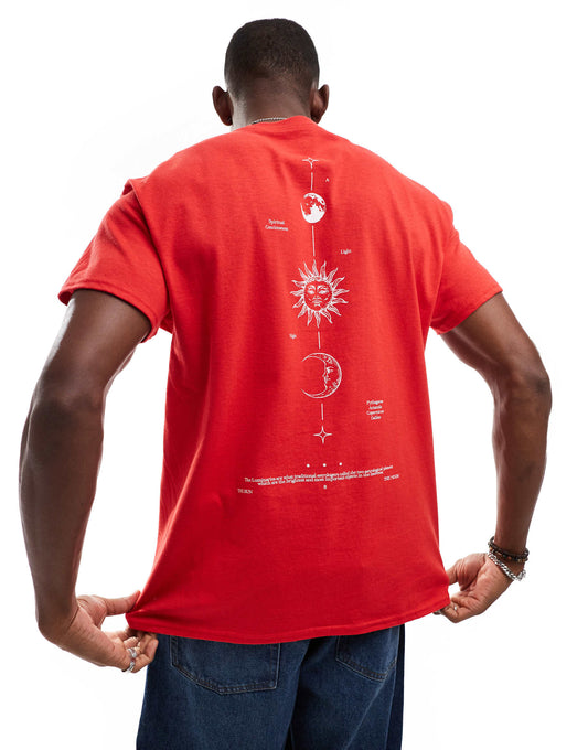 Relaxed T-Shirt With Celestial Spine Print