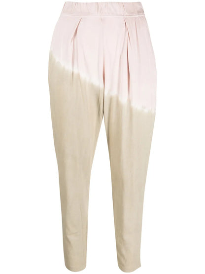 Tie-Dye Print Cotton Trousers