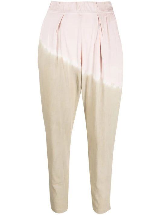 Tie-Dye Print Cotton Trousers