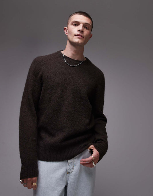 Alpaca Blend Jumper With Crew Neck