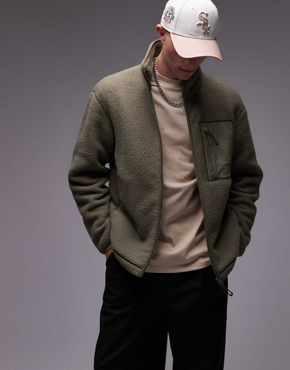 Fleece Pile Jacket With Two-Way Zip