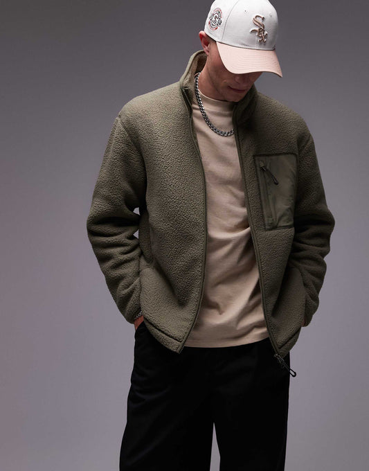 Fleece Pile Jacket With Two-Way Zip