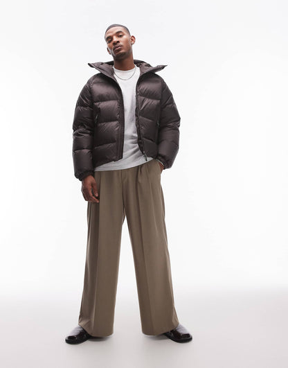 Sporty Down Jacket With Hood