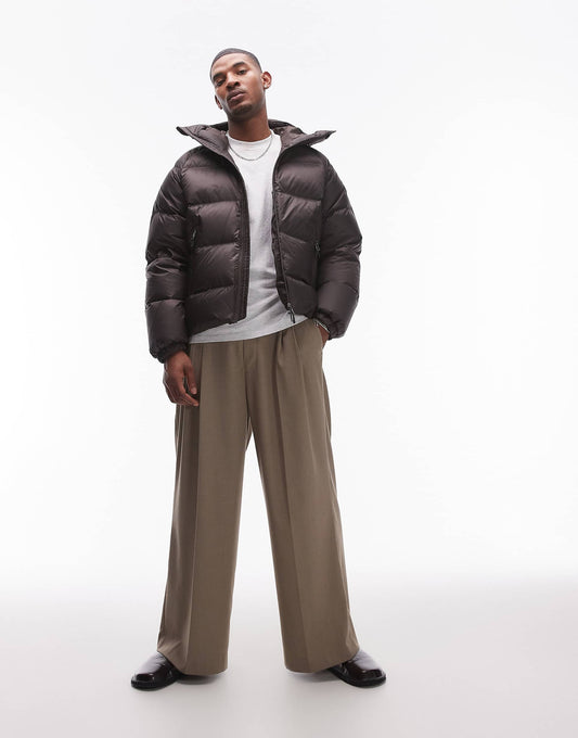 Sporty Down Jacket With Hood