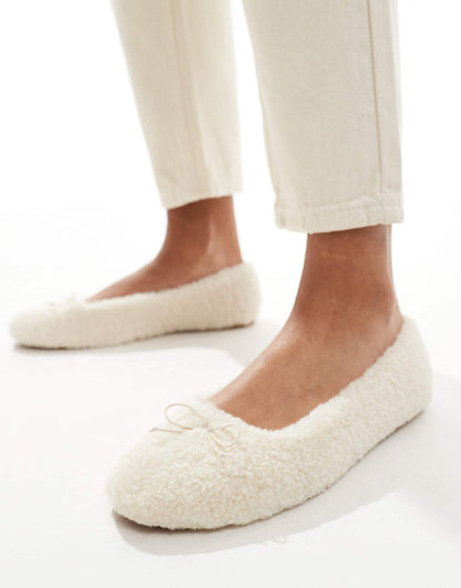 Shearling Ballet Pumps