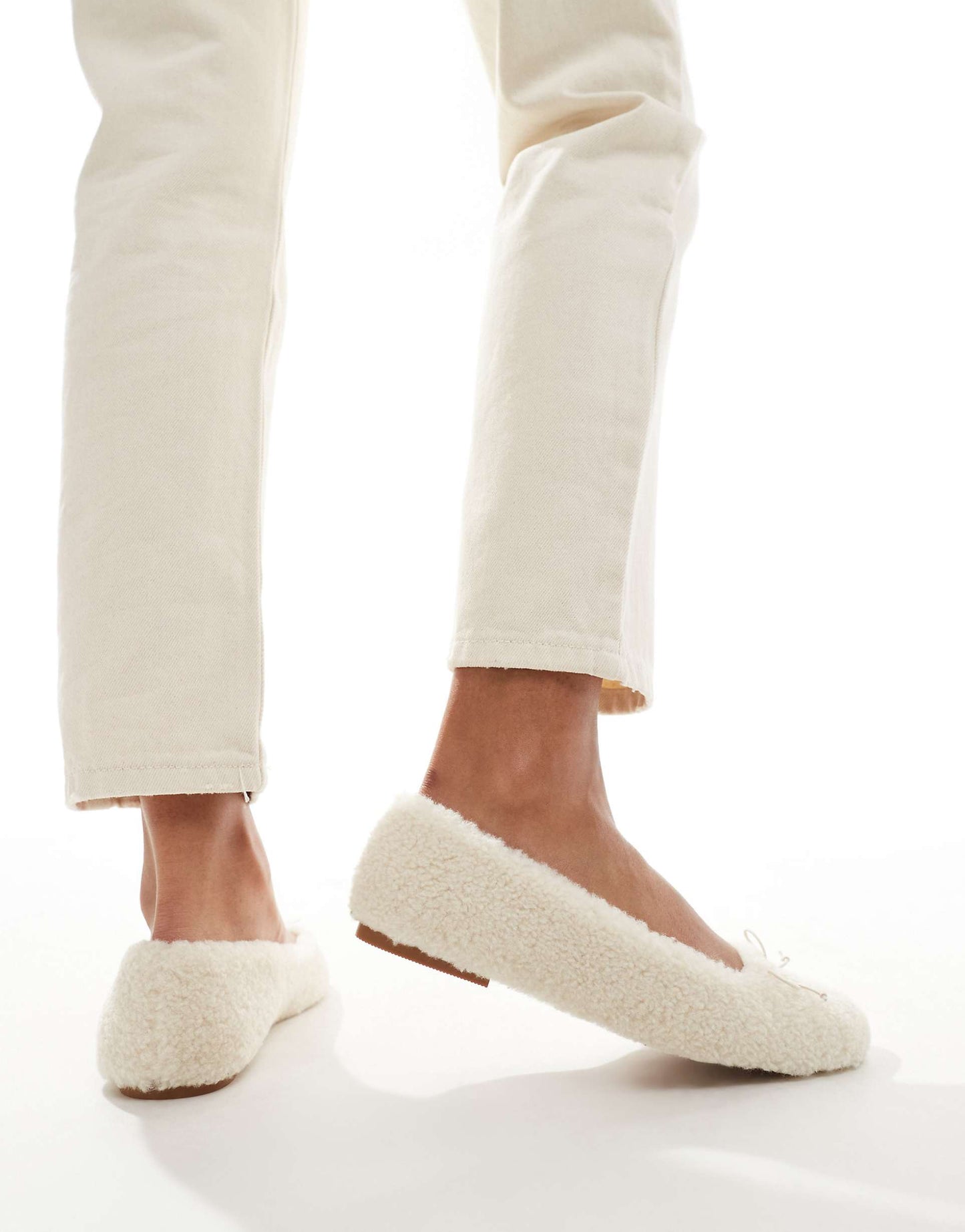 Shearling Ballet Pumps