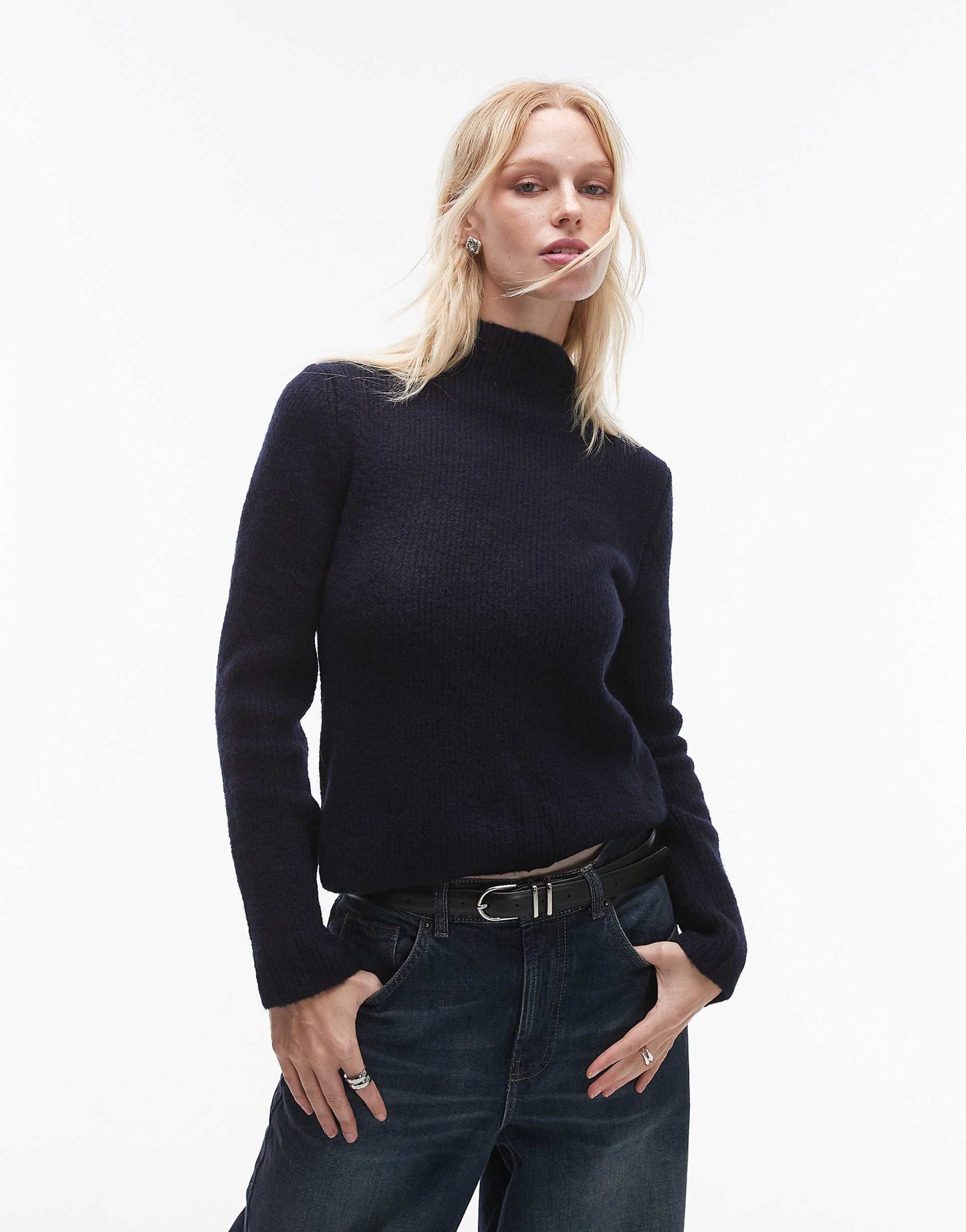 Knitted High Neck Jumper