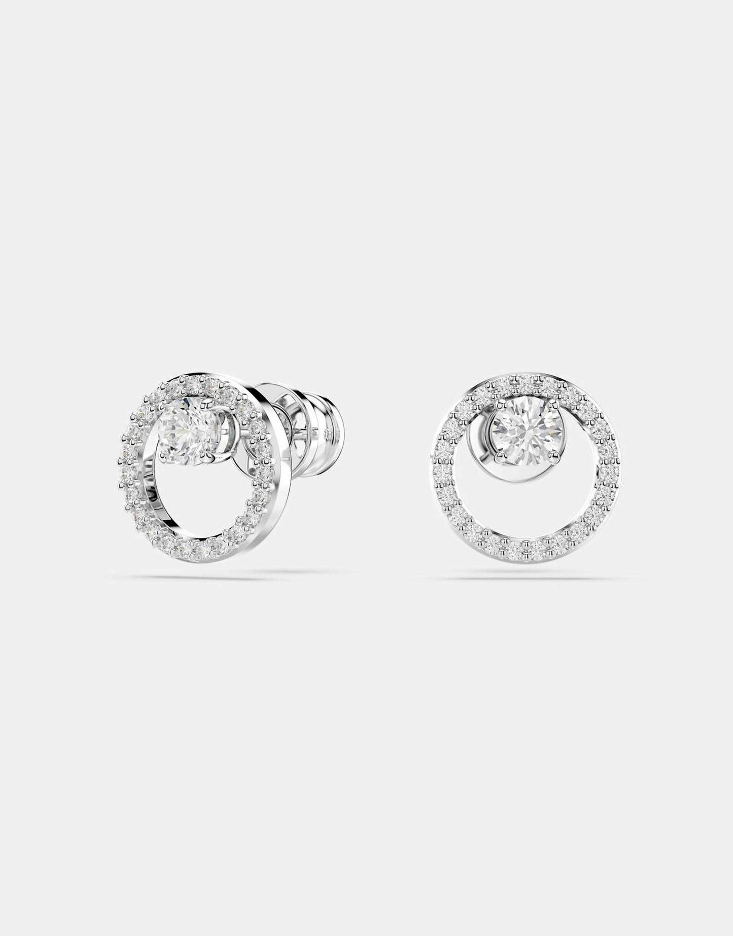 Constella Rhodium Plated Stud Earrings