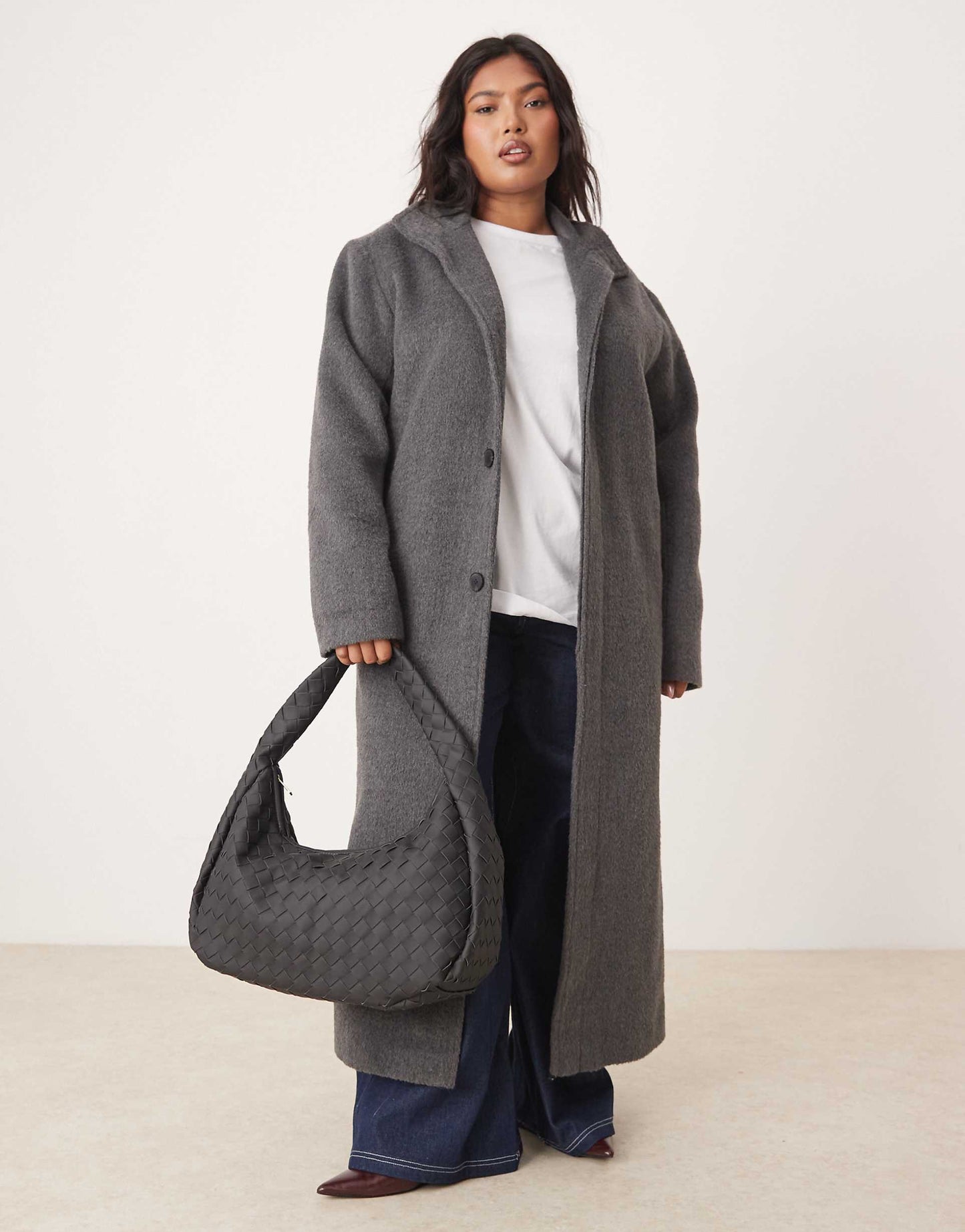 Oversized Woven Shoulder Bag