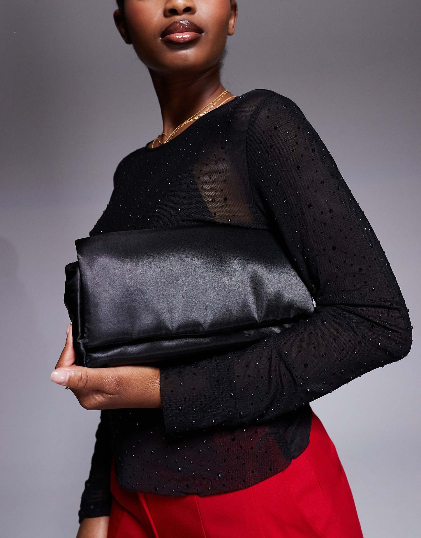 Satin Clutch Bag