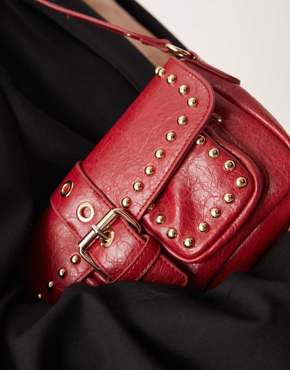 Studded Pocket Detail 90S Shoulder Bag