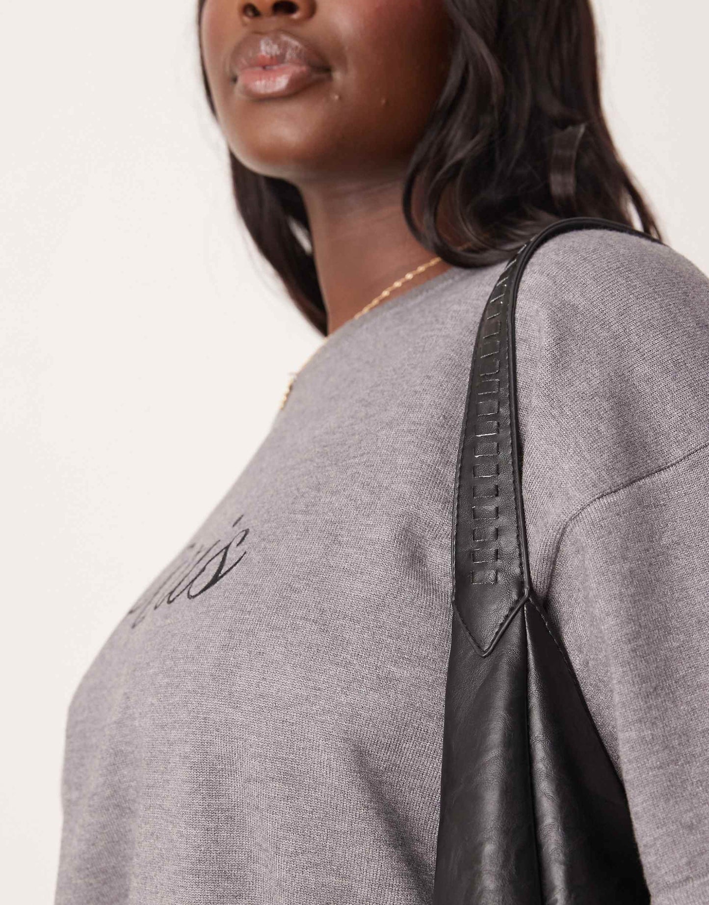 Slouch Clasp Detail Large Tote Bag