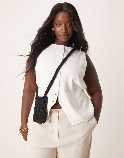Crochet Crossbody Phone Bag