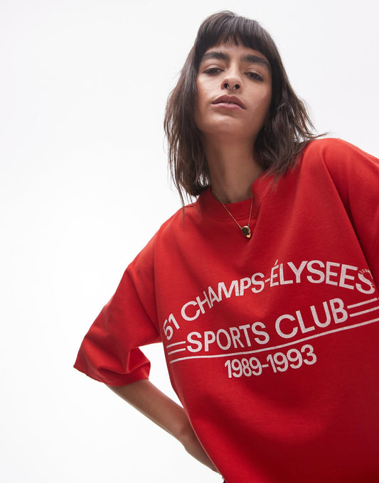 Champs Elysse Oversized Graphic Tee