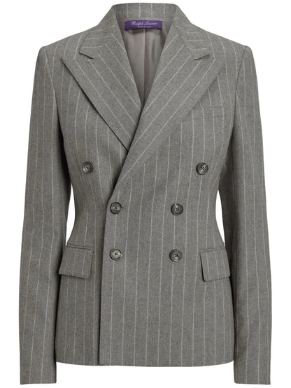 Peak-Lapels Double-Breasted Blazer