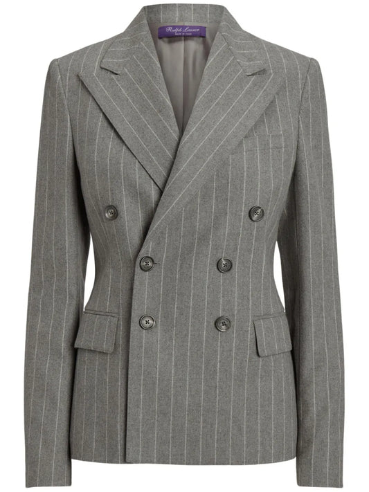 Peak-Lapels Double-Breasted Blazer