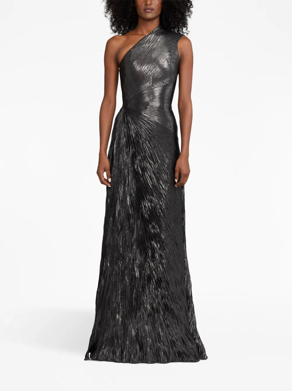Hadlea Foiled-Finish Ruched Dress