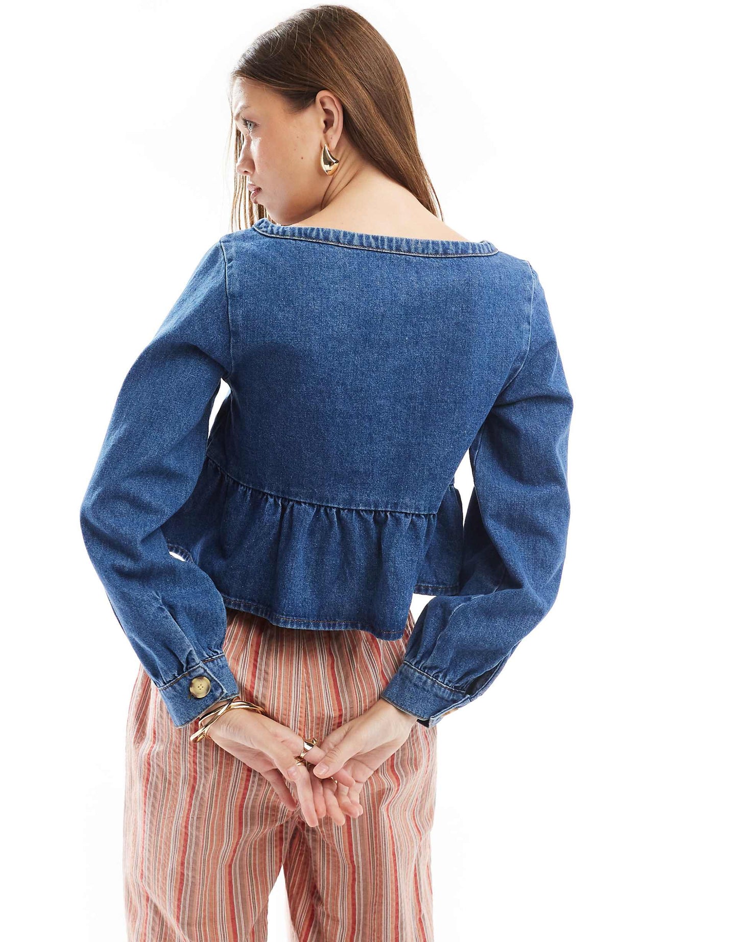 Button Through Collarless Shirt