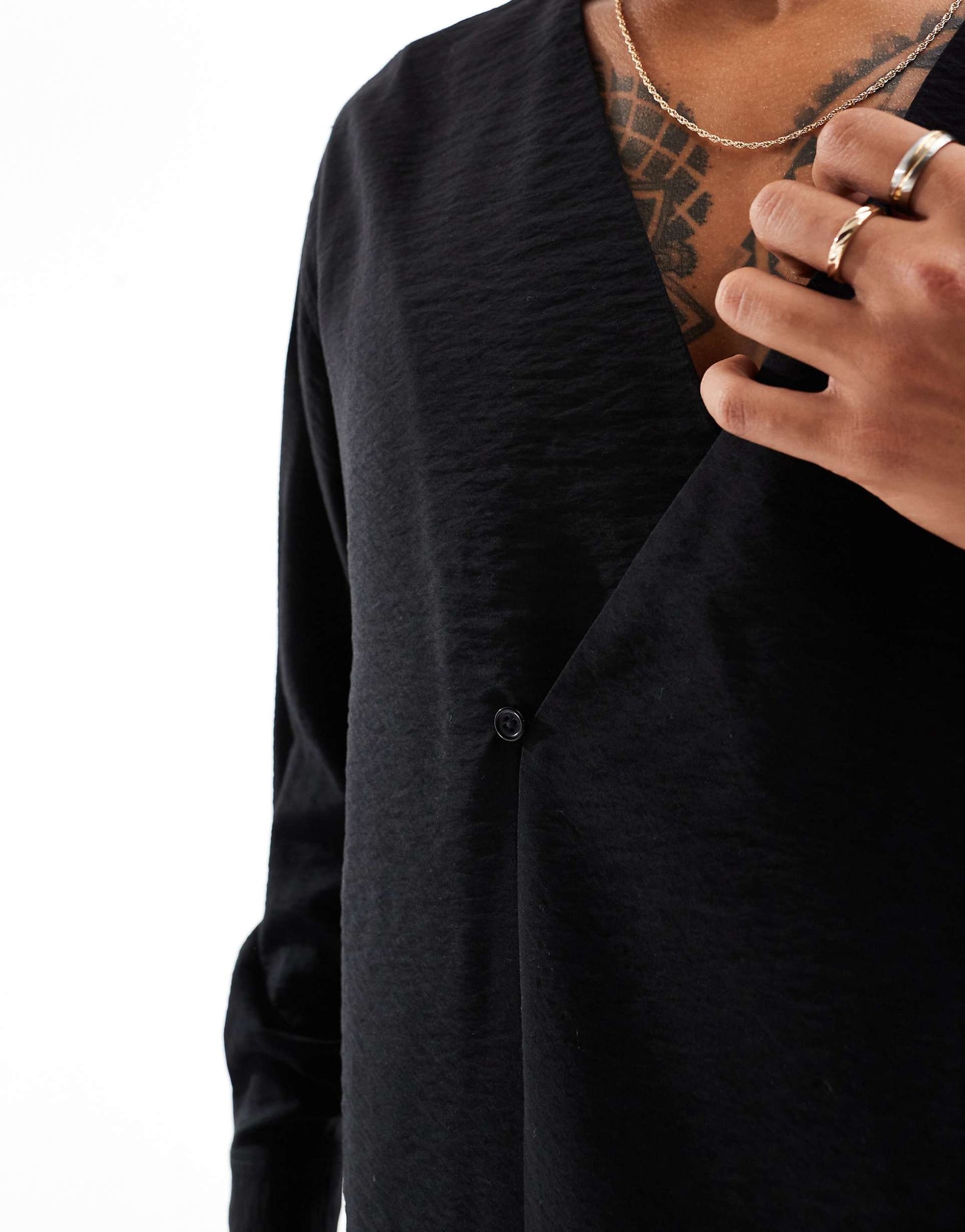 Oversized Boxy Wrap Shirt