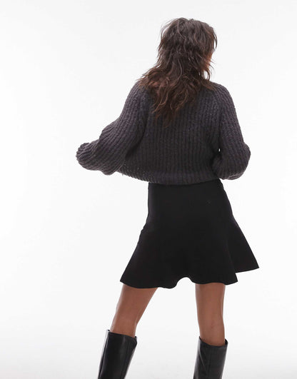 Sculptural Flippy Mini Skirt