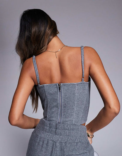 Constance Cup Detail Strappy Corset Top Co-Ord