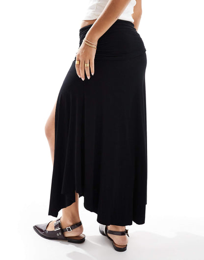 Draped Maxi Skirt