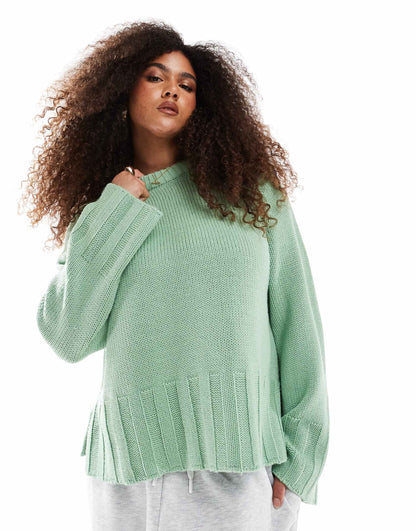 Curve Wide Rib Boxy Jumper