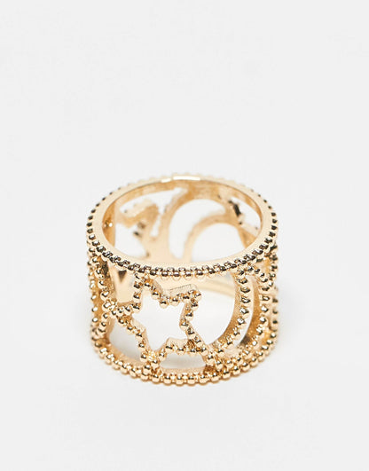 Ring Wide Celestial Cut Out Ring