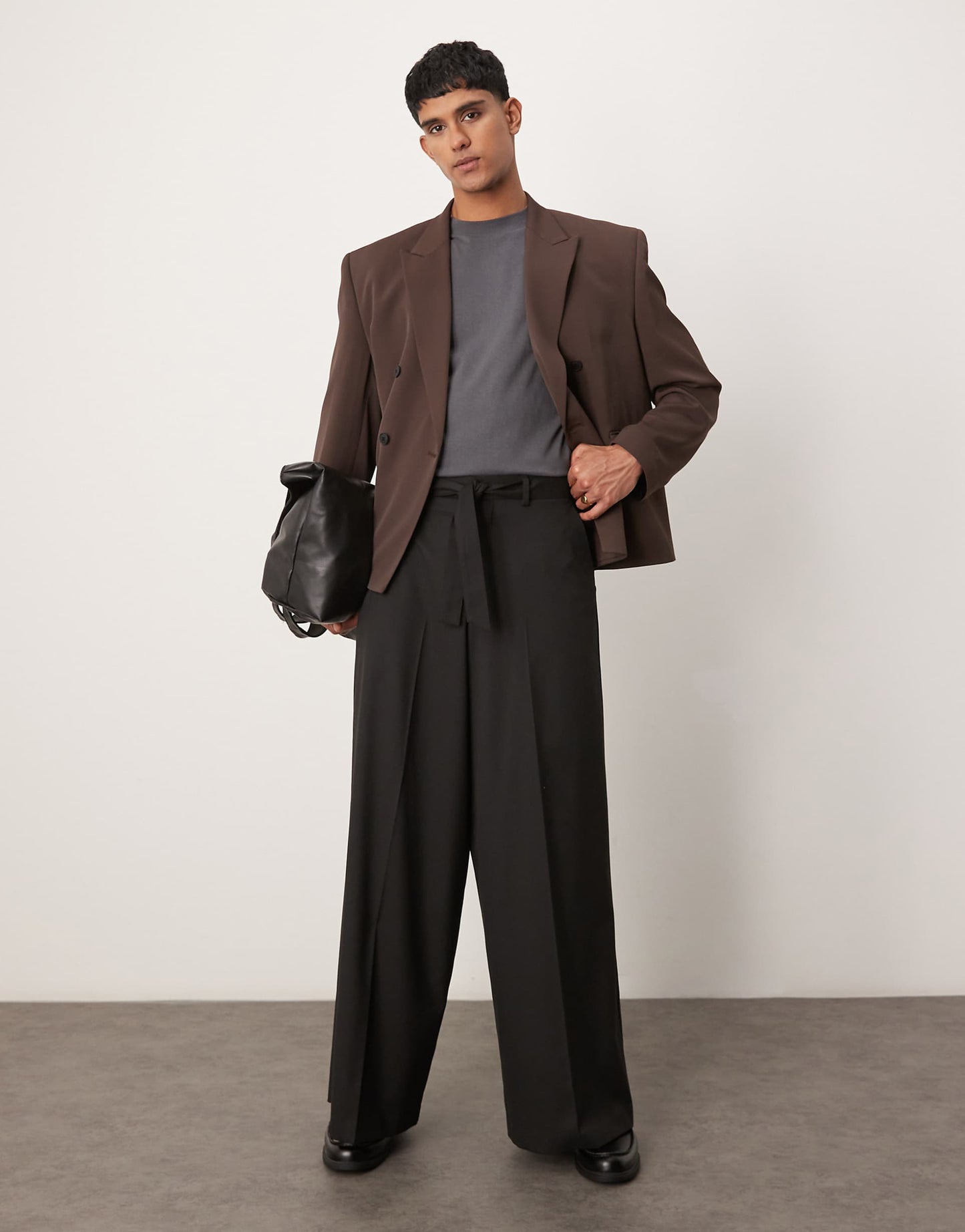 Smart Extreme Wide Trousers With Belt