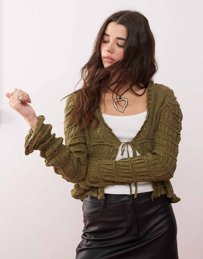 Long Sleeve Knitted Cardigan