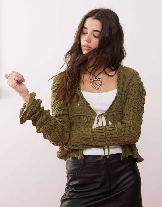 Long Sleeve Knitted Cardigan